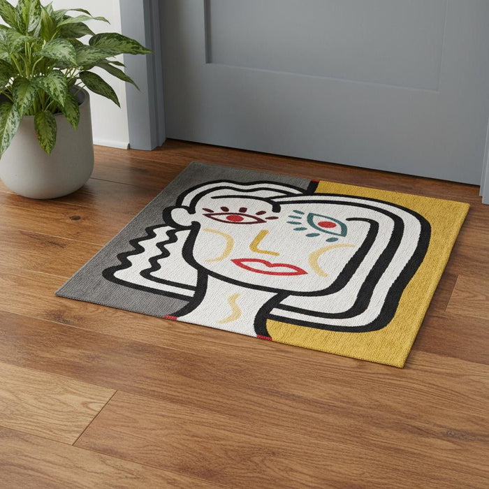 3' X 5' Abstract Washable Area Rug (551704) - White