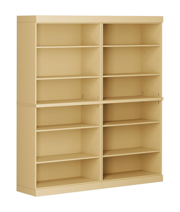 Adjustable Twelve Tier Library Bookcase - Yellow
