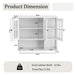 Giga 3-door wall display cabinet with glass doors and towel bar, ideal for bathroom or kitchen storage.