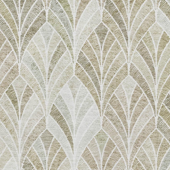 10' X 14' Geometric Washable Area Rug With UV Protection (667611) - Khaki / Beige / Ivory