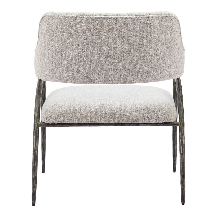 28" Fabric Arm Chair - Gray And Black