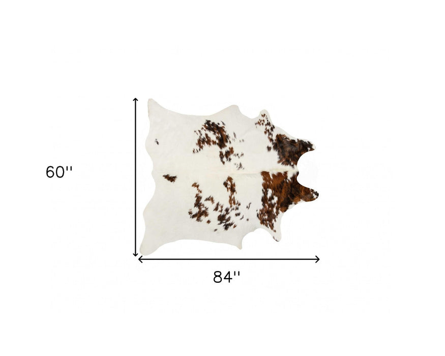 60" x 84" Cowhide Area Rug - Tricolor