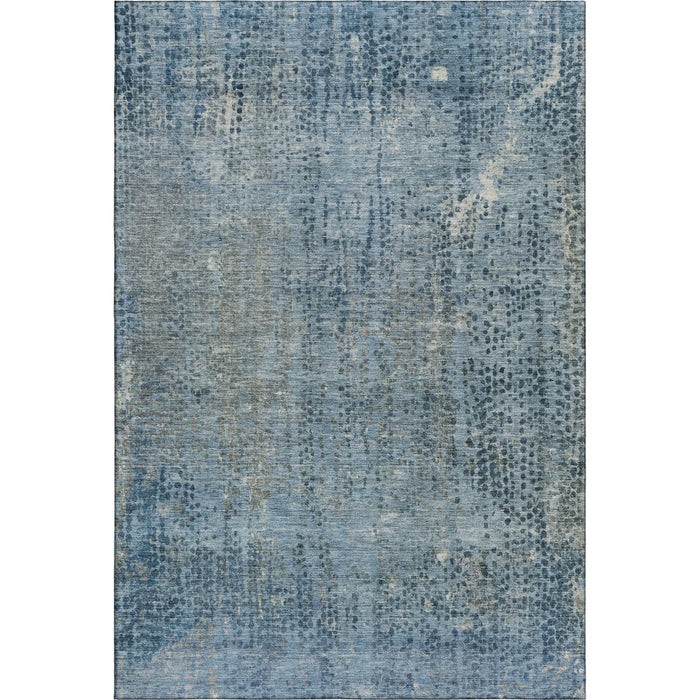 10' X 14' Abstract Washable Area Rug With UV Protection (717356) - Blue / Gray