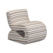 TOV Furniture Senna jacquard organic stripes taupe accent chair with a modern design and cushioned seat and backrest.