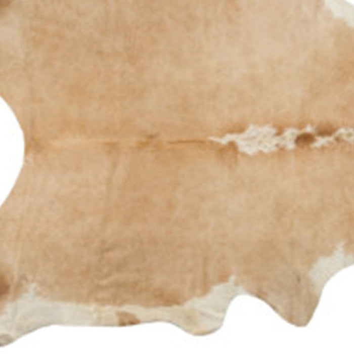 72" x 84" Cowhide - Rug - Tan And White