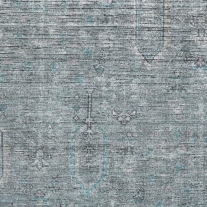 9' X 12' Southwestern Washable Area Rug With UV Protection - Teal / Gray