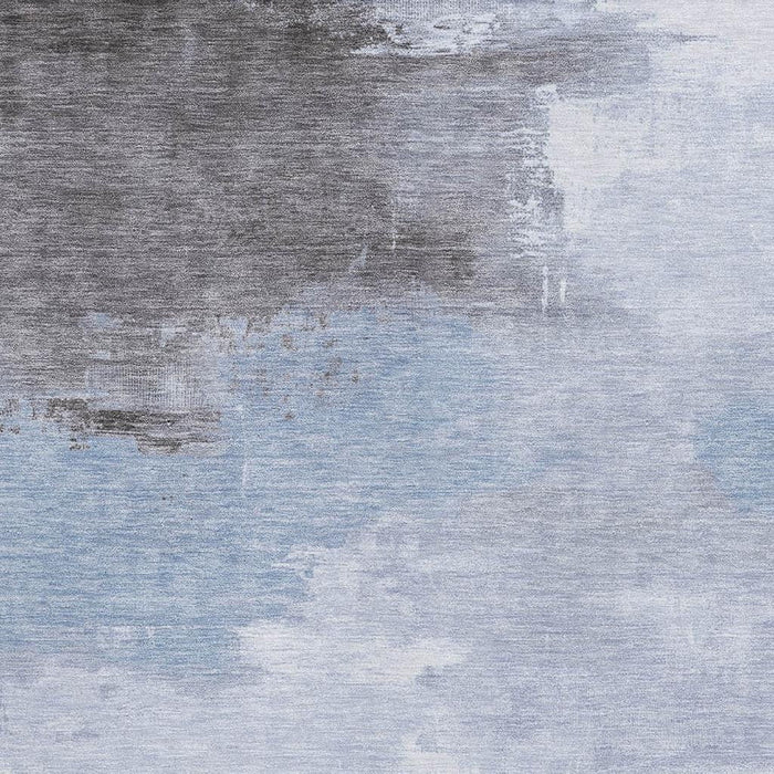 10' X 14' Abstract Washable Area Rug With UV Protection (696698) - Sky Blue / Gray / Silver