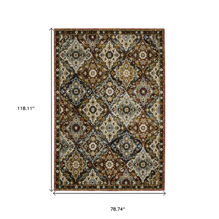 7' X 10' Medallion Area Rug - Red