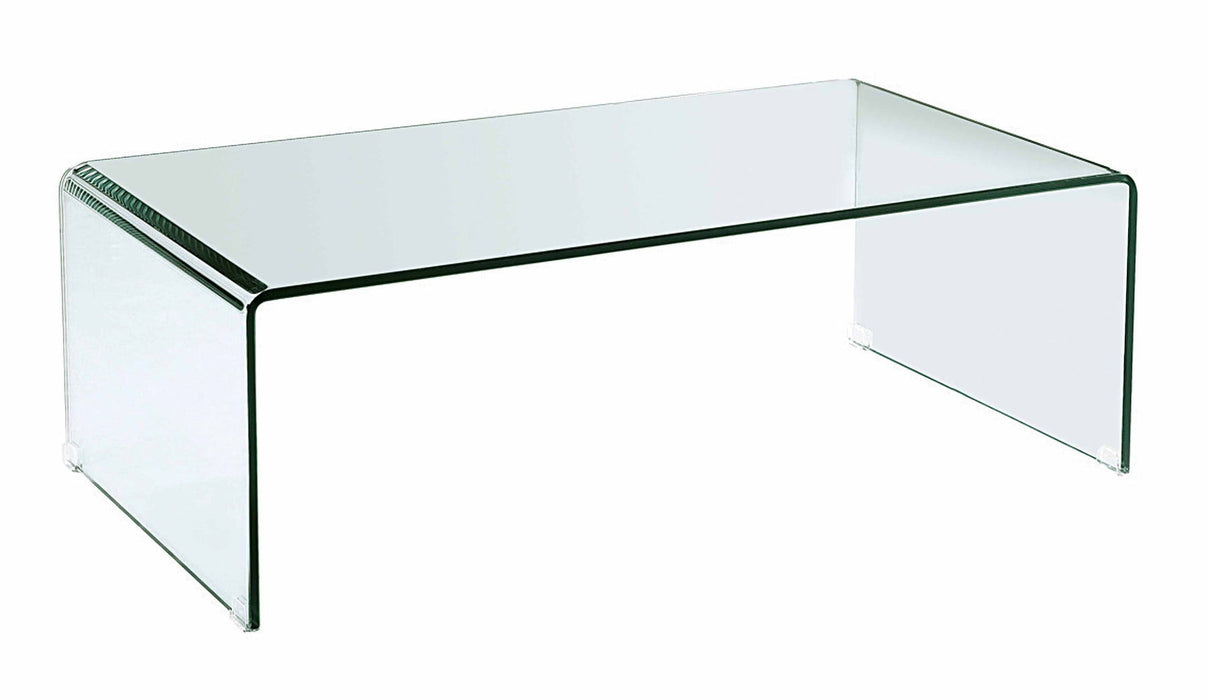 24" Glass Sled Coffee Table - Clear
