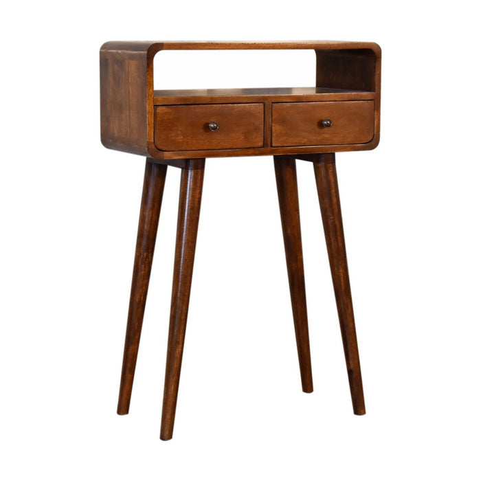 Solid Wood Solid Console Table With Shelf With Drawer (723395) - Brown