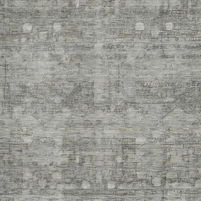 10' X 14' Geometric Washable Area Rug With UV Protection (700757) - Pewter / Taupe