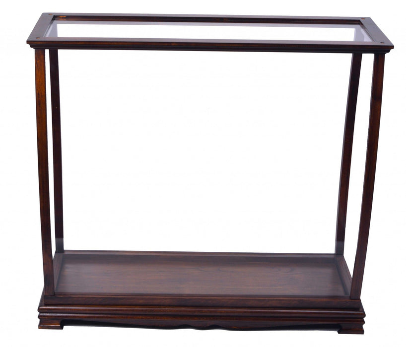 13" Glass Standard Display Stand - Dark Brown