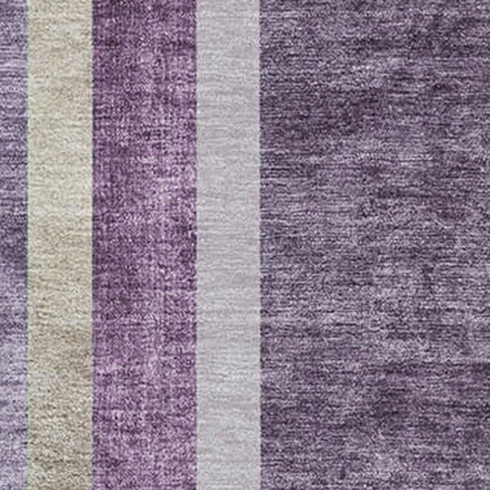 10' X 14' Geometric Washable Area Rug With UV Protection (647920) - Purple / Khaki
