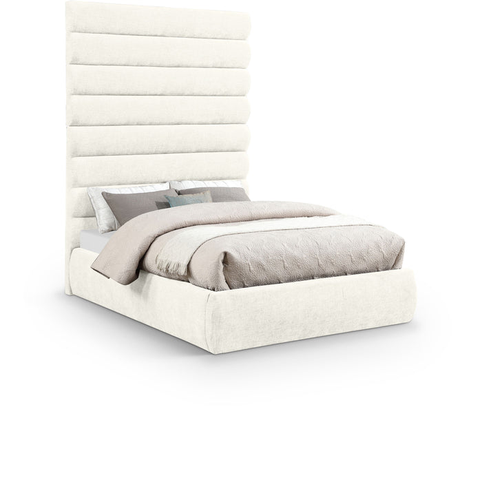 Adam - Chenille Fabric Bed With 89" Headboard