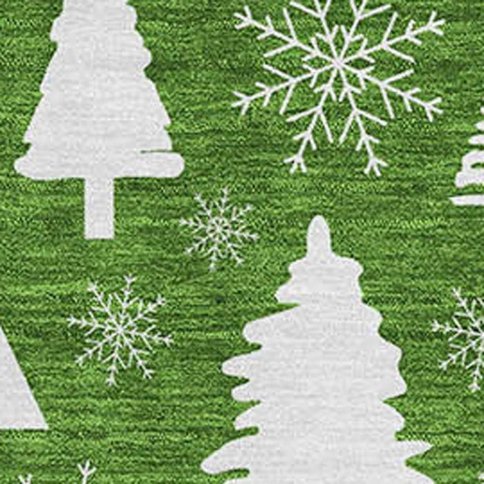 10' X 14' Abstract Geometric Washable Area Rug With UV Protection (701828) - Emerald / Ivory