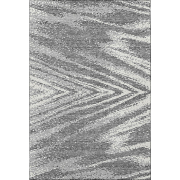 10' X 14' Abstract Washable Area Rug With UV Protection (669702) - Gray / Ivory