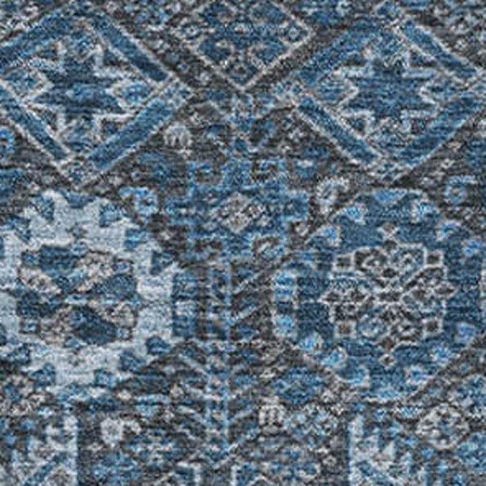 10' X 14' Tribal Washable Area Rug With UV Protection (649858) - Blue / Ivory