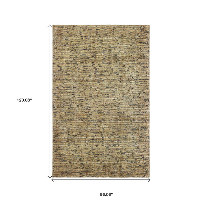 8' X 10' Hand Tufted Area Rug - Gold