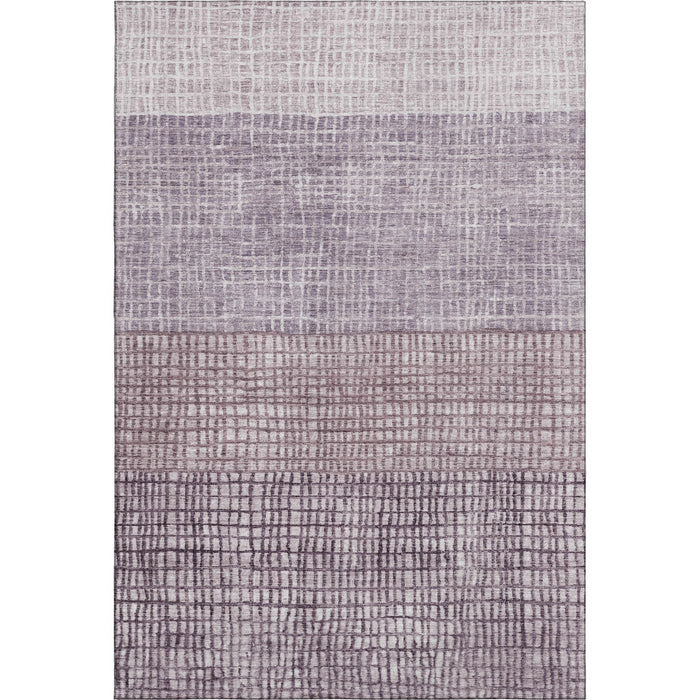 10' X 14' Geometric Washable Area Rug With UV Protection (705047) - Purple / Ivory