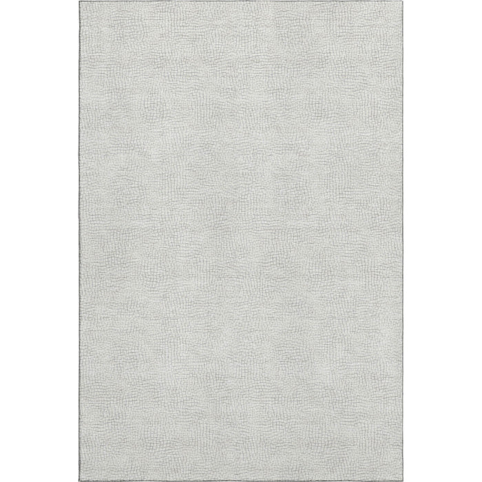 10' X 14' Geometric Washable Area Rug With UV Protection (682937) - Silver / Ivory