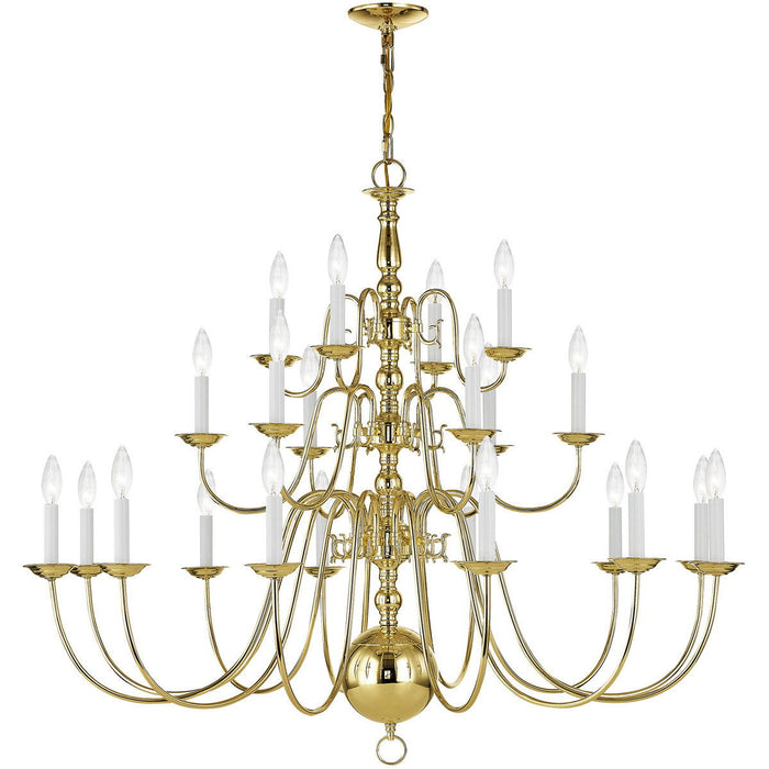 Multi Light Dimmable Chandelier With Shades - Brass