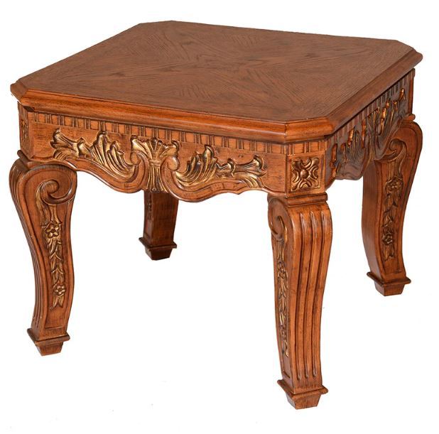 Wood Square End Table - Oak