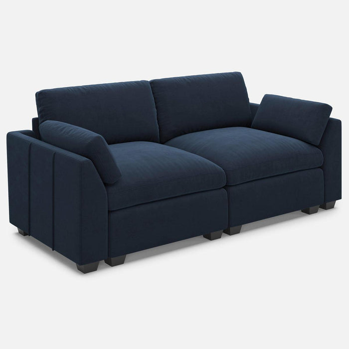 Modular Loveseat - Blue / Black