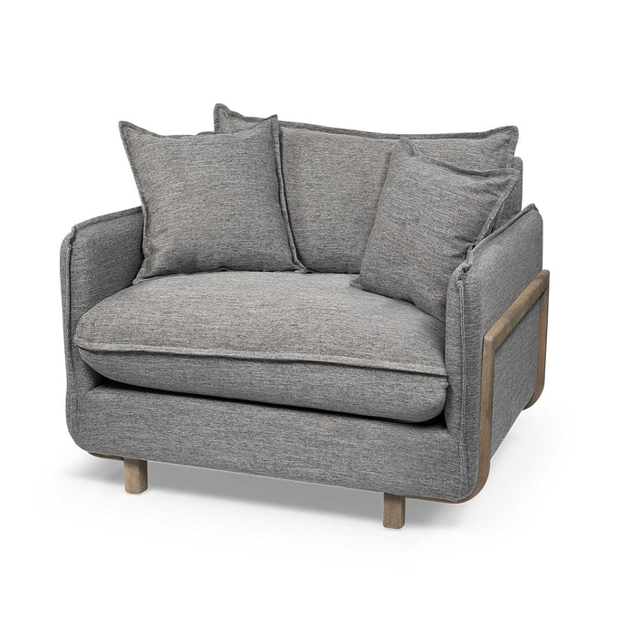 42" Linen Arm Chair - Gray