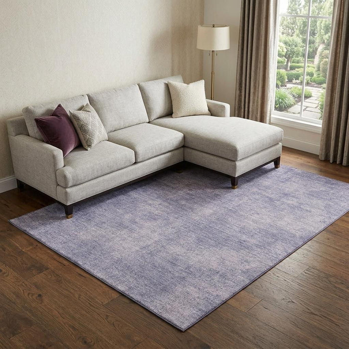 10' X 14' Abstract Washable Area Rug With UV Protection (679977) - Purple / Lavender