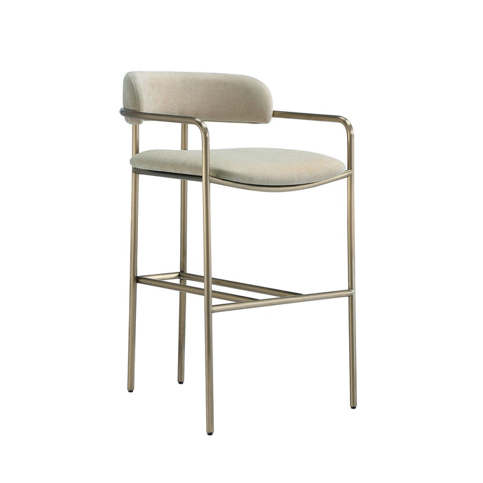 Manhattan Serene - Metal Upholstered Barstool