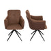 Pair of Giga swivel home office desk chairs with armrests, adjustable height, and cushioned seats for comfortable workspace seating.
