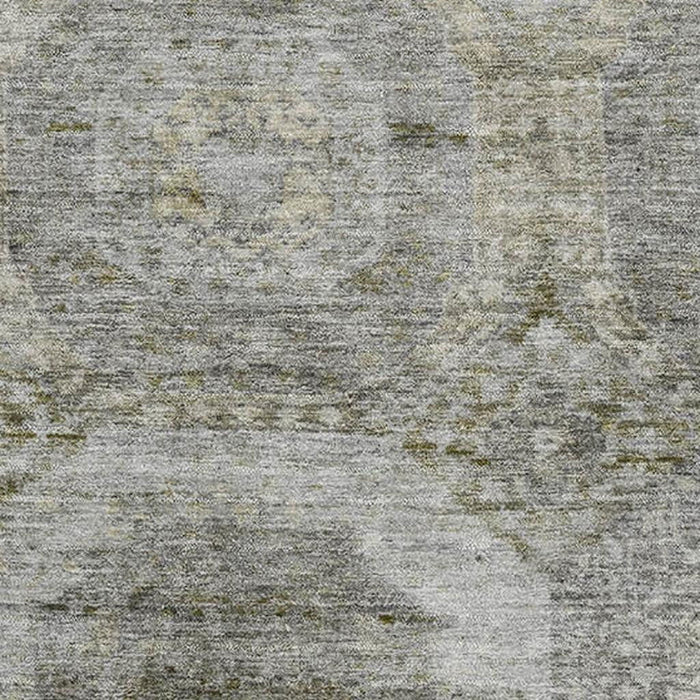 10' X 14' Abstract Geometric Washable Area Rug With UV Protection (708970) - Pewter / Gray / Beige