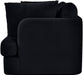 Meridian Furniture Hammond velvet performance fabric 2-piece loveseat sectional with plush upholstery and comfortable seating.
