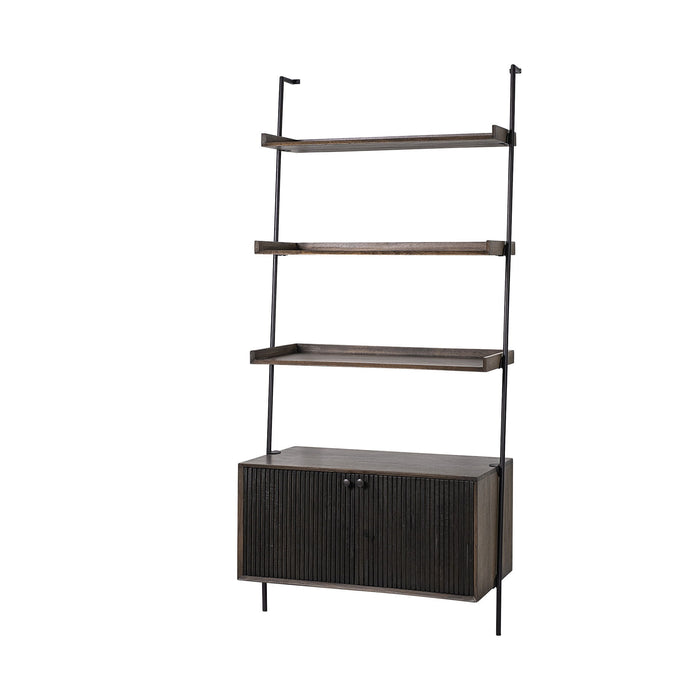 Three Tier Ladder Bookcase - Dark Brown