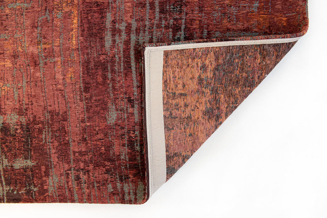 8' x 11' Abstract Non Skid Area Rug - Red And Gray
