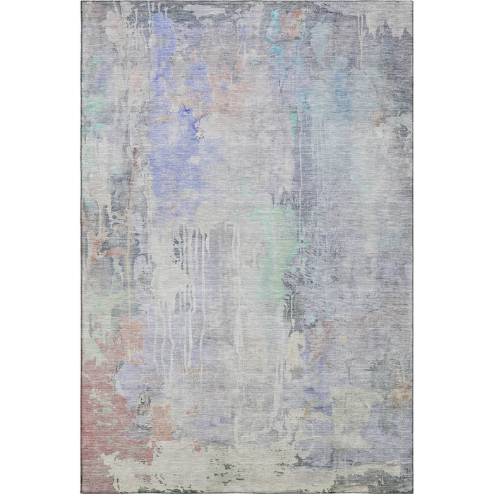10' X 14' Abstract Washable Area Rug With UV Protection (692142) - Purple / Blue / Gray