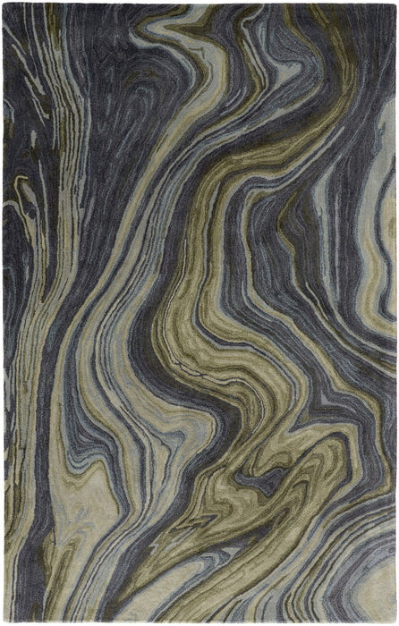 8' x 10' Abstract Hand Tufted Area Rug - Blue And Green