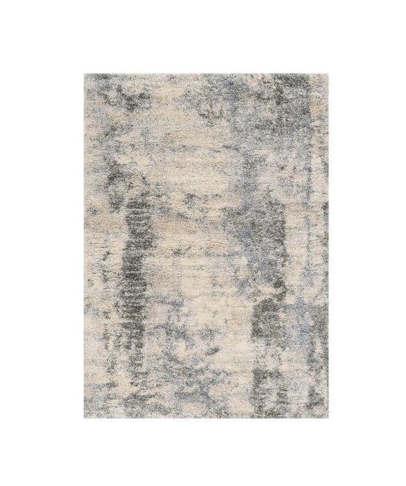 8' x 10' Machine Woven Abstract Indoor Area Rug - Ivory Blue