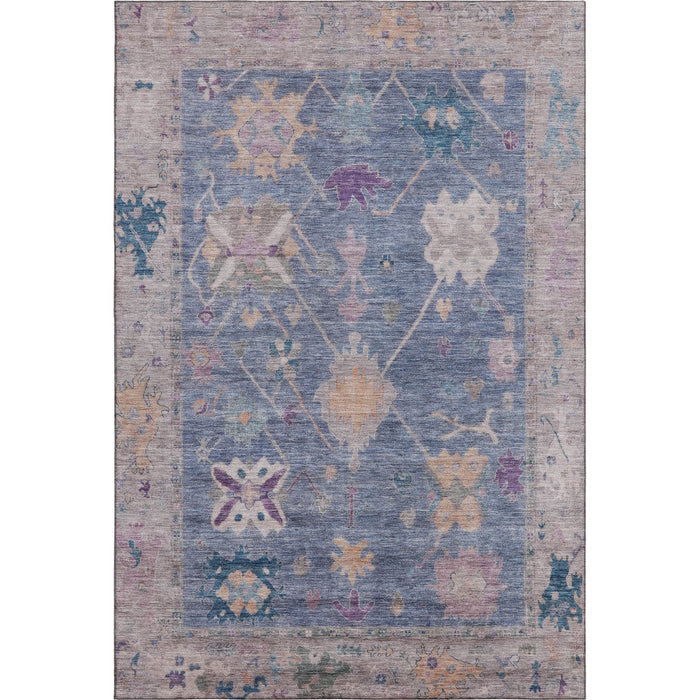 10' X 14' Oriental Washable Area Rug With UV Protection (714961) - Blue / Purple