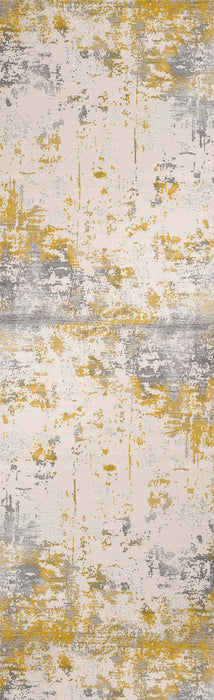 2' X 30' Abstract Area Rug (609824) - Gold / Gray