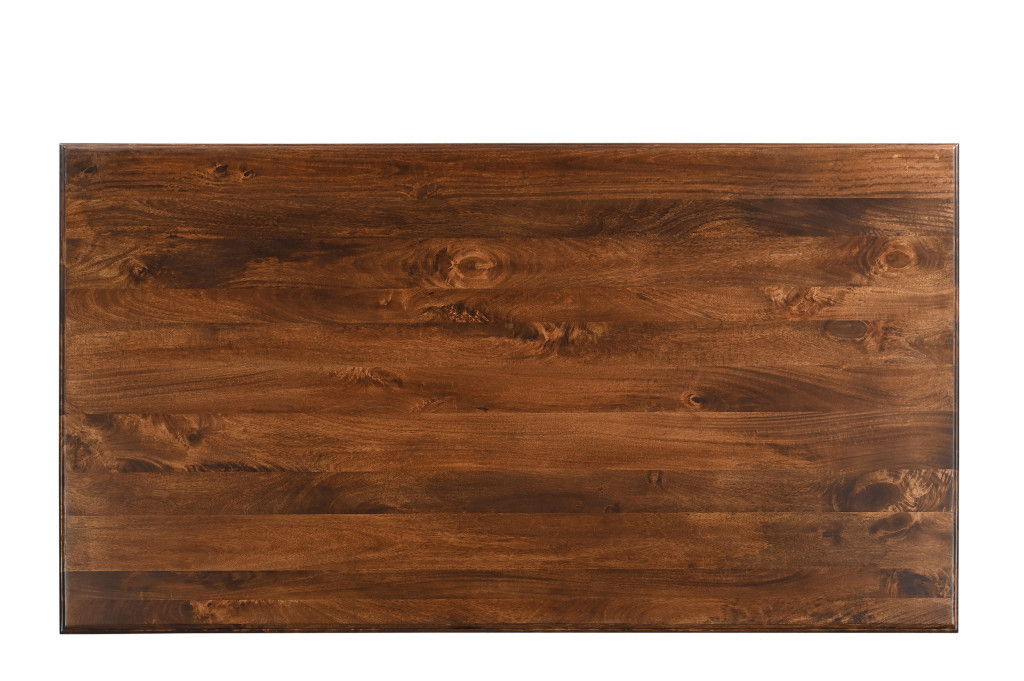 75" Wood Double Pedestal Base Dining Table - Dark Brown