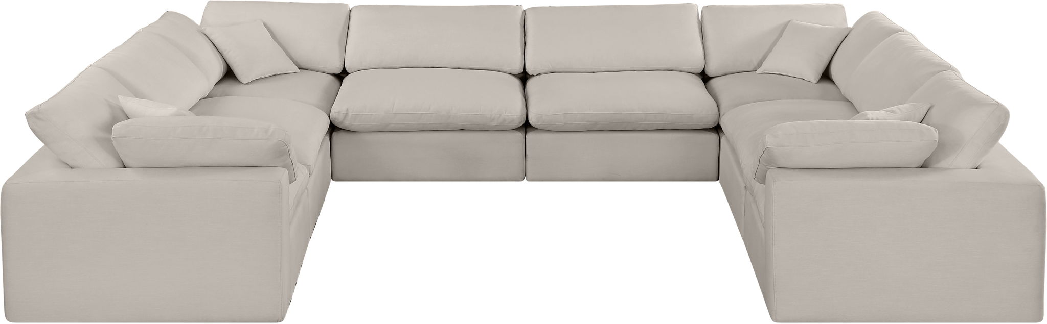 Comfy - 8 Piece Linen Modular Sectional