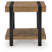 Signature Design by Ashley Jorannti living room end table with wooden finish and modern design, featuring a spacious tabletop.