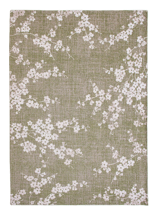 8' X 11' Oriental Washable Area Rug (548785) - Green / White