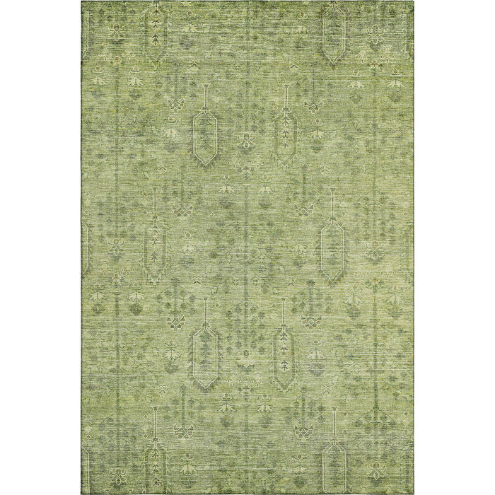 10' X 14' Southwestern Washable Area Rug With UV Protection - Sage And Green