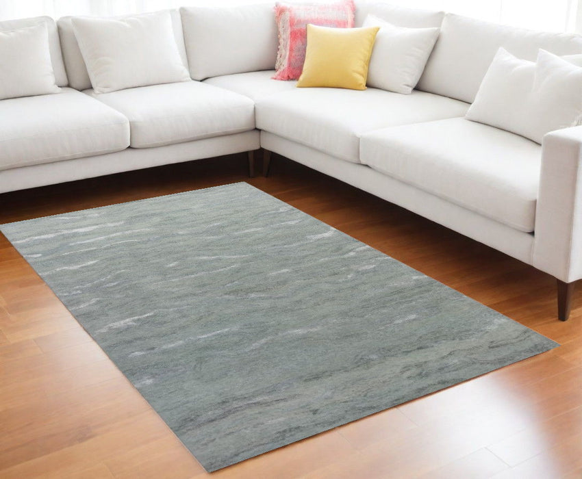 90" x 114" Wool Or Viscose Rug - Slate