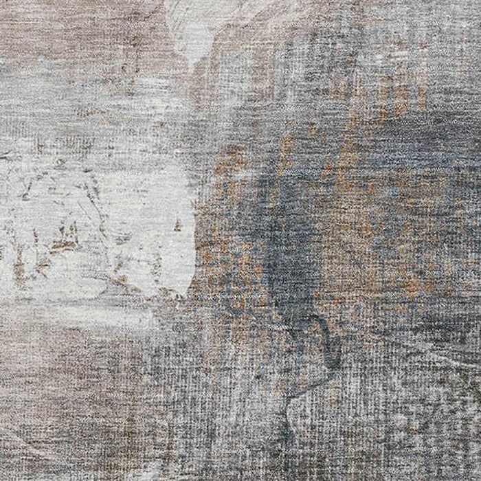 10' X 14' Abstract Washable Area Rug With UV Protection (718412) - Light Taupe / Gray
