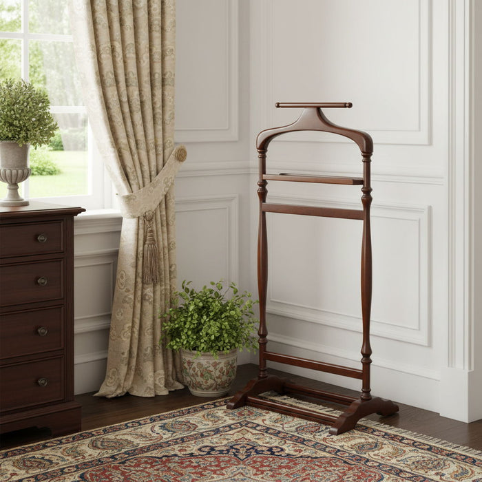 Judson Olive Ash Burl Valet Stand - Brown