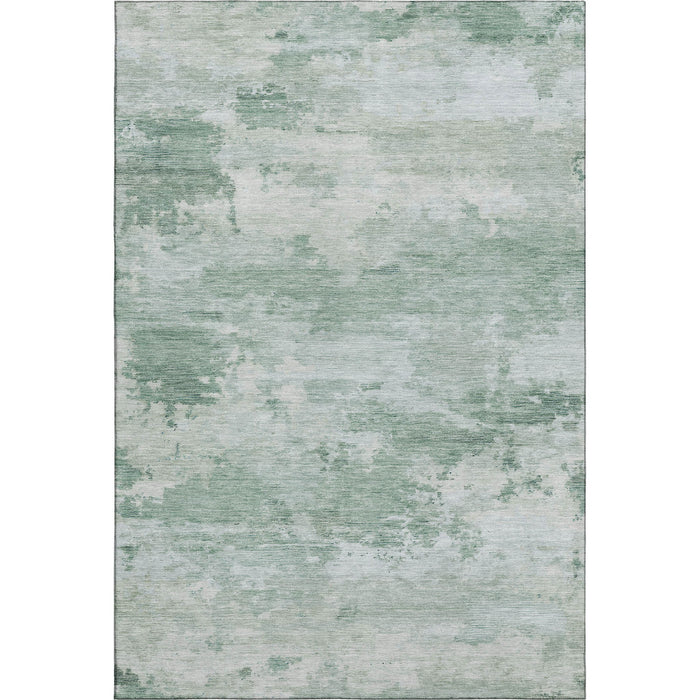 10' X 14' Abstract Washable Area Rug With UV Protection (717188) - Mint Green / Pale Aqua