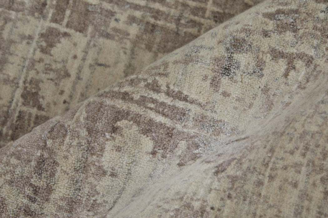 9' X 12' Abstract Hand Woven Area Rug (744374) - Tan / Pink / Gray